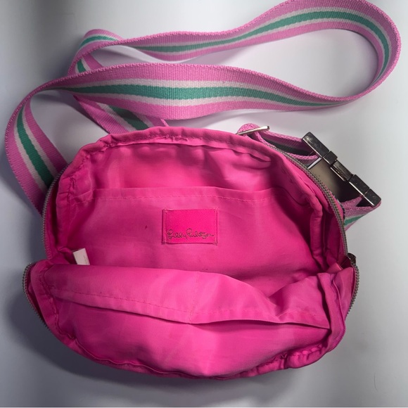 Lilly Pulitzer Runaround Belt Bag Perfect Poppy Soleil Pink, green floral Poppy - Picture 9 of 16